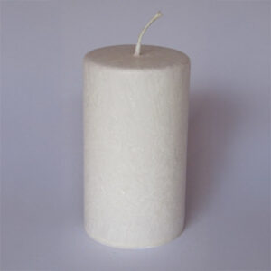 Kristallkerze Stumpen klein weiß