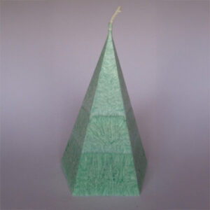 Kristallkerze Pyramide klein grün