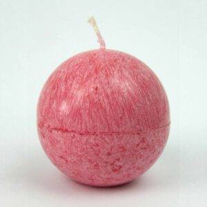 Kristallkerze Kugel groß rot