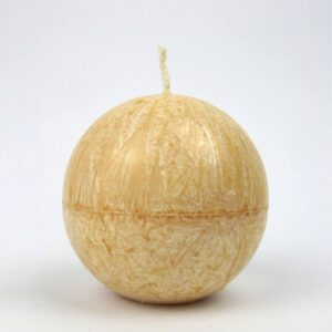 Kristallkerze Kugel groß sandgelb