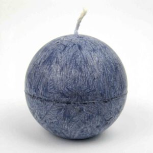 Kristallkerze Kugel groß anthrazid