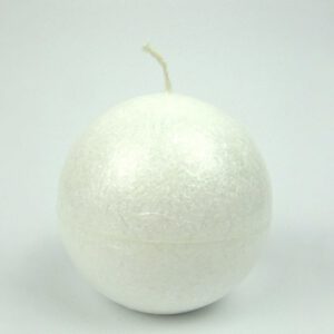 Kristallkerze Kugel groß weiß