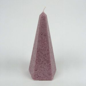 Kristallkerze Obelisk bordeaux