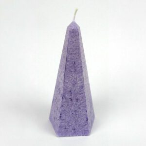 Kristallkerze Obelisk lila