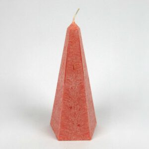 Kristallkerze Obelisk orange