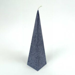 Kristallkerze Pyramide groß anthrazid