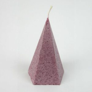 Kristallkerze Pyramide klein bordeaux