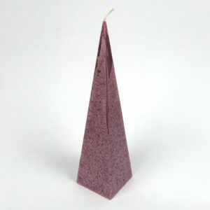 Kristallkerze Pyramide bordeaux