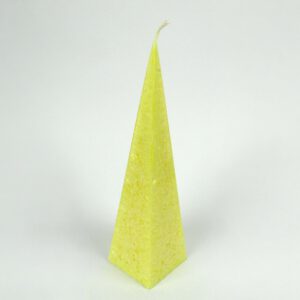Kristallkerze Pyramide groß gelb