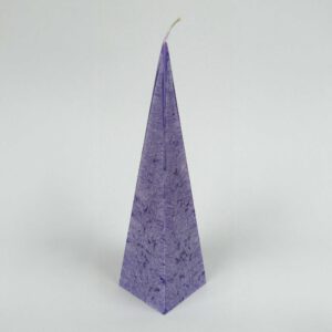 Kristallkerze Pyramide groß lila