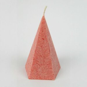 Kristallkerze Pyramide klein orange