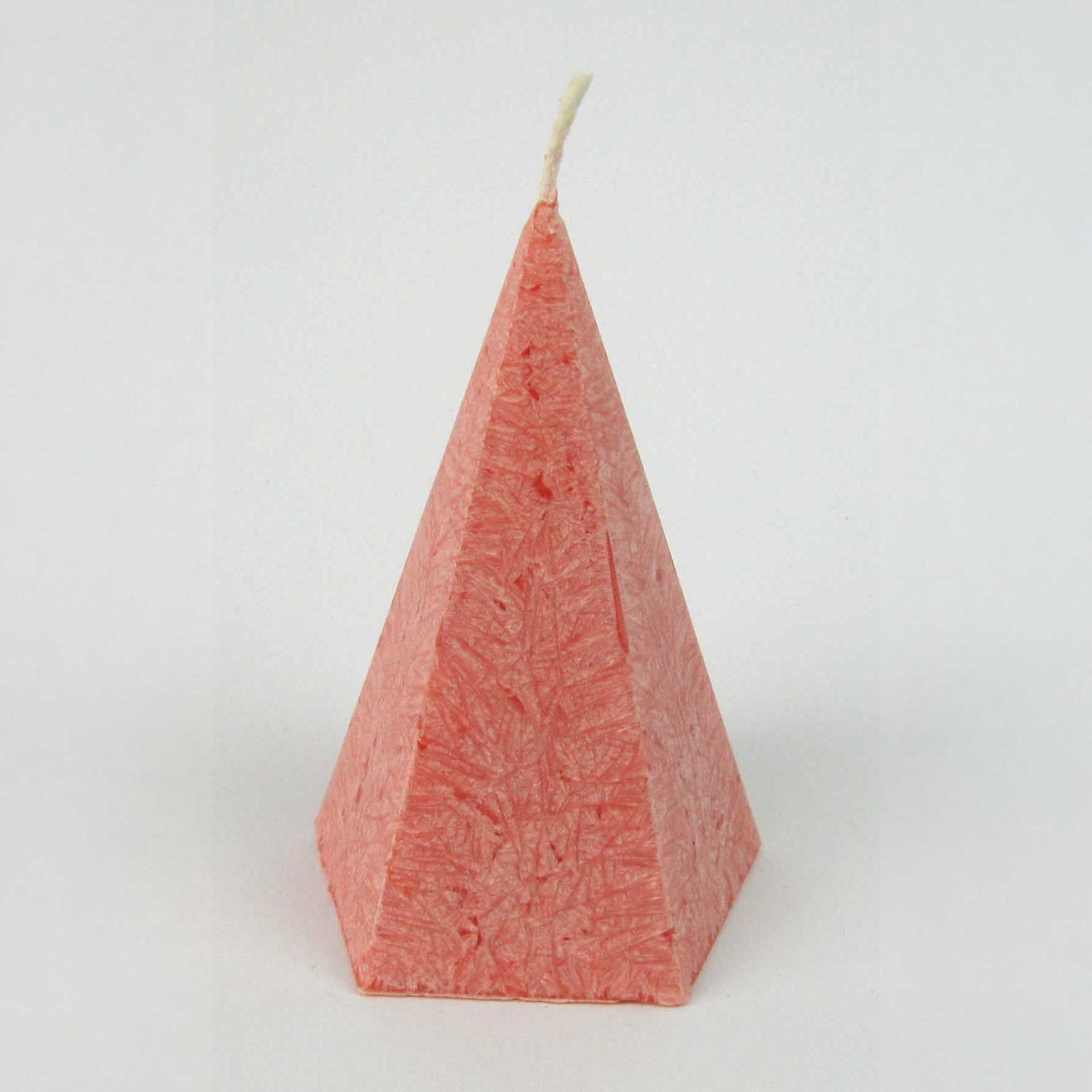 Kristallkerze Pyramide klein orange