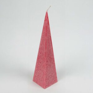Kristallkerze Pyramide groß rot
