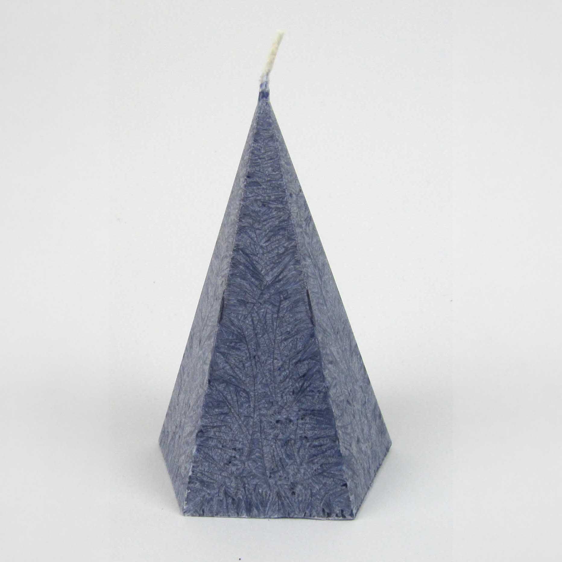 Kristallkerze Pyramide klein anthrazid