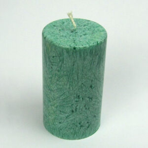Kristallkerze Stumpen klein grün
