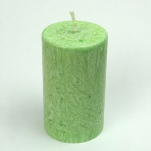Kristallkerze Stumpen klein hellgrün