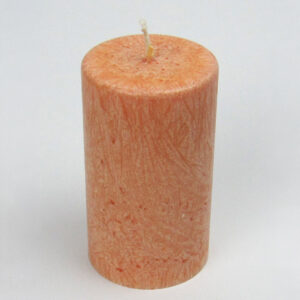 Kristallkerze Stumpen klein hellorange