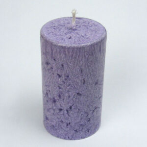 Kristallkerze Stumpen klein lila