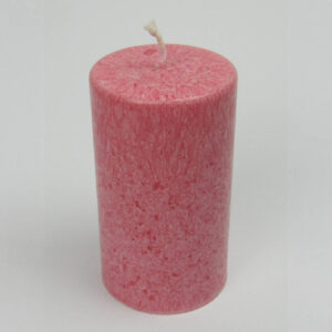 Kristallkerze Stumpen klein rot