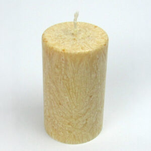 Kristallkerze Stumpen klein sandgelb