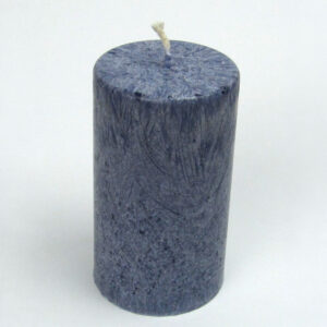 Kristallkerze Stumpen groß anthrazid
