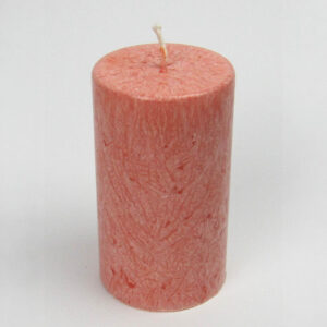 Kristallkerze Stumpen klein orange