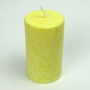 Kristallkerze Stumpen klein gelb